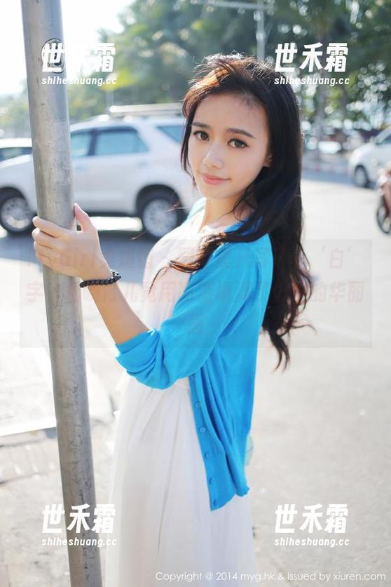 MyGirl美媛馆 - 图库里只写了个‘白’字，杨晓青儿竟用高清填满了低调的华丽感
